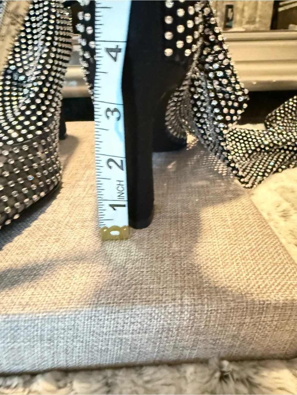 Steve Madden Sapphire Mesh Rhinestone  High Heel Over-the-Knee Boot Women’s 8